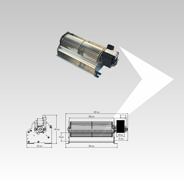 Ventilatore tangenziale Trial ø 80 mm ventola 230 mm