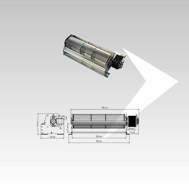 Ventilatore tangenziale Trial ø 80 mm L304 mm