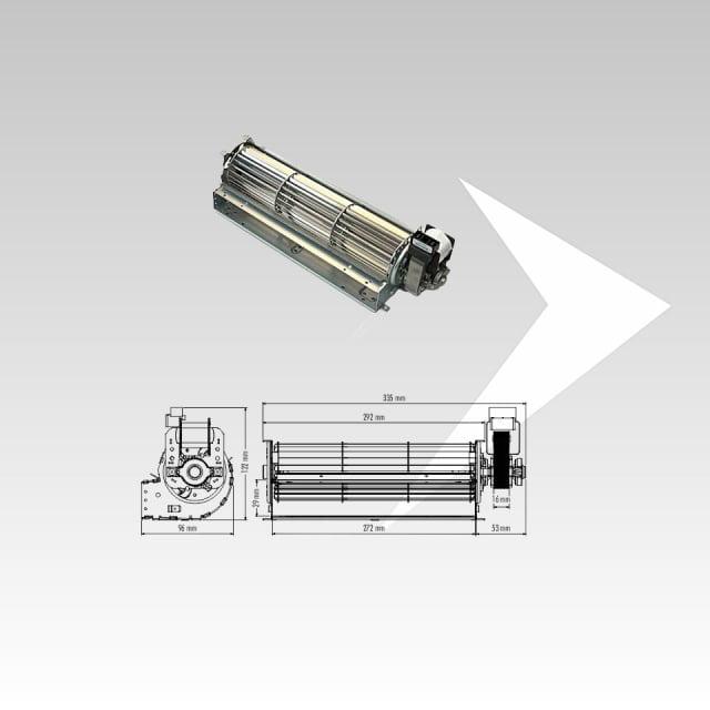 Ventilatore tangenziale Trial ø 60 mm ventola 272 mm