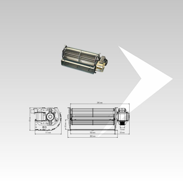 Ventilatore tangenziale Trial ø 60 mm ventola 182 mm