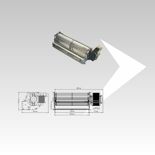 Ventilatore tangenziale Trial ø 60 mm ventola 242 mm