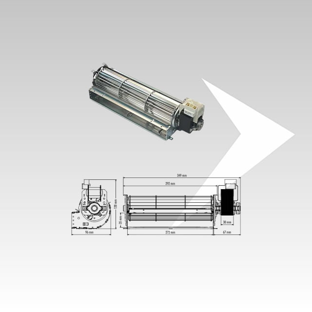 Ventilatore tangenziale Trial ø 60 mm ventola 272 mm p