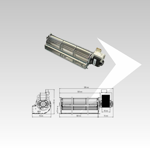 Ventilatore tangenziale Trial ø 60 mm ventola 302 mm