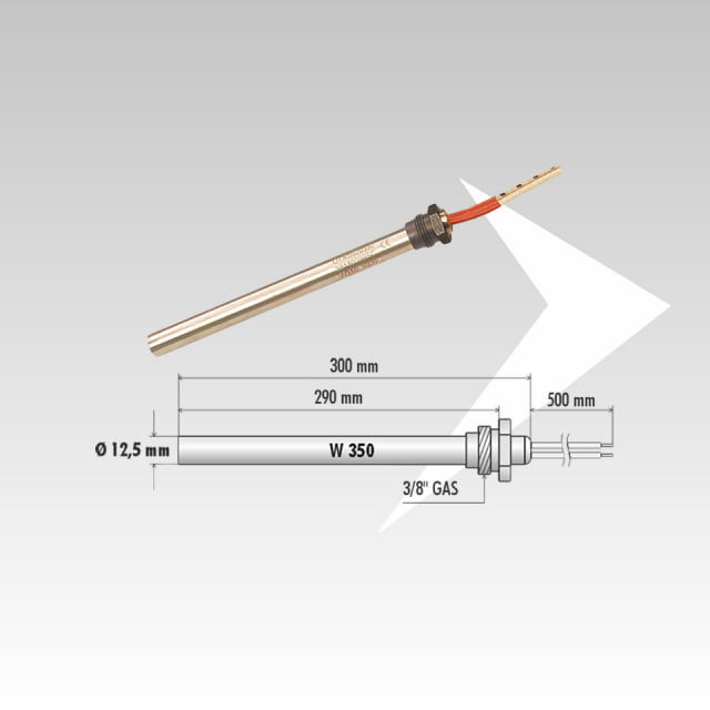 Candeletta ø12.5mm raccordo 3/8″L.300mm