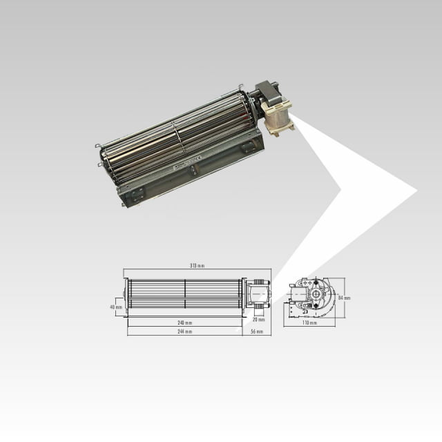 Ventilatore tangenziale Fergas ø 60 mm ventola 240 mm