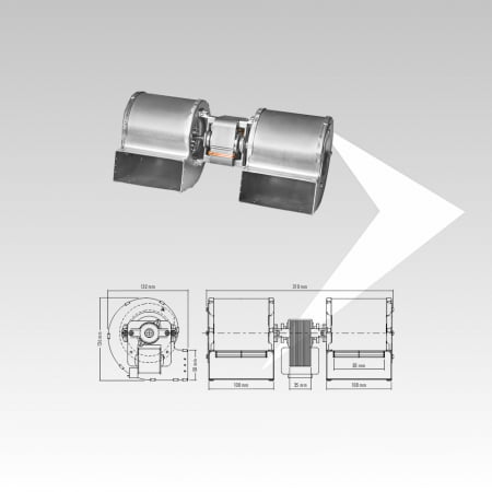 Ventilatore centrifugo Fergas con doppio motore