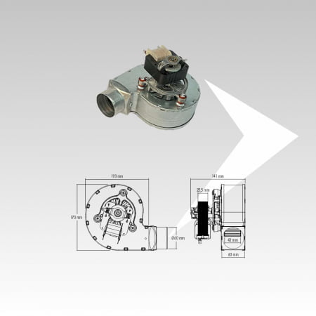 Ventilatore centrifugo Trial Codice CAH12Y4-004-60