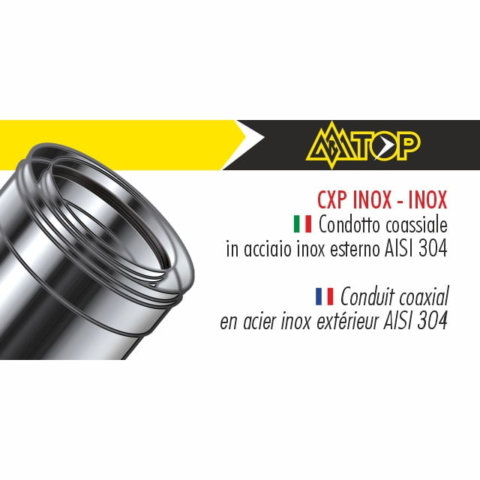 CXP INOX-INOX - Tuyau coaxial en acier inoxydable - extérieur inox