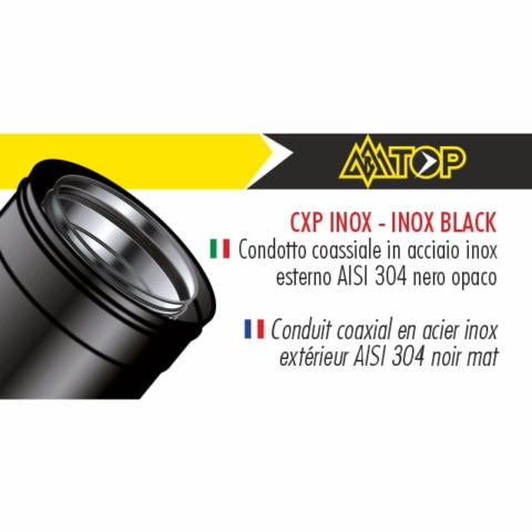 CXP INOX-INOX BLACK - Tuyau coaxial en acier inoxydable-extérieur inox peint en noir