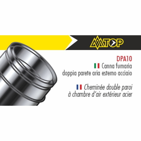 DPA10 - Tubo doppia parete inox a camera d'aria - esterno inox - intercapedine 10 mm