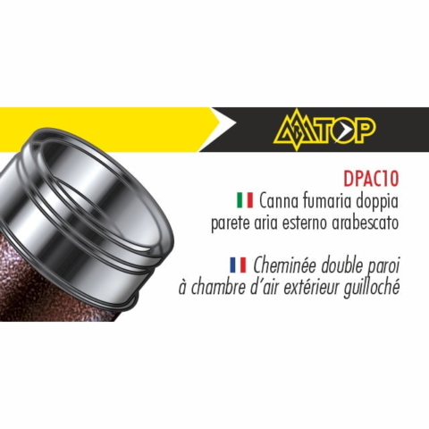 DPAC10 - Tubo doppia parete inox a camera d'aria - esterno arabescato - intercapedine 10 mm