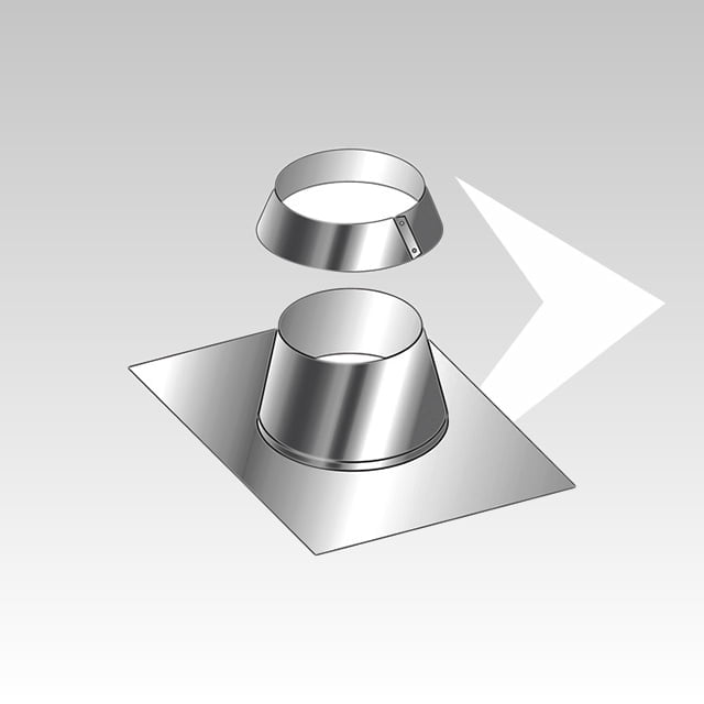 Solin inox toit plat-collet