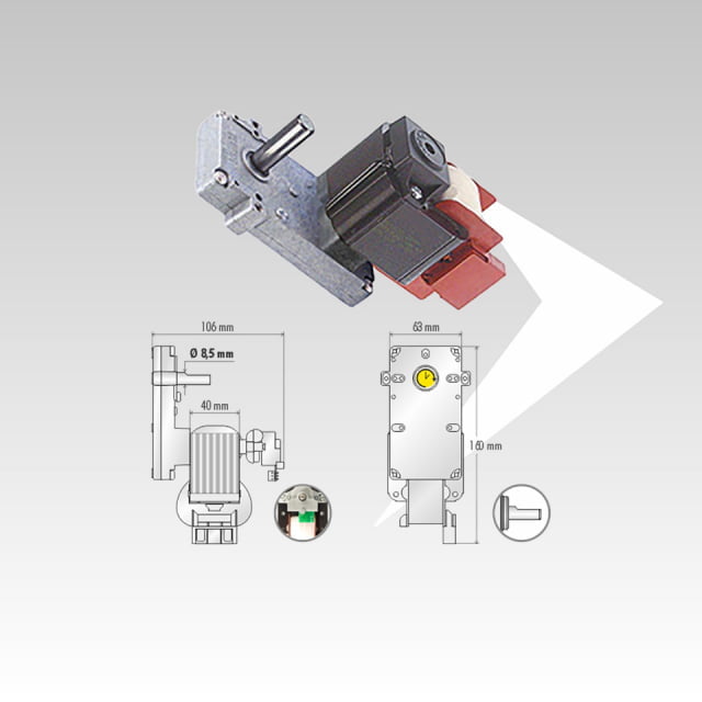 Motoriduttore Kenta 3 rpm pacco a sbalzo con encoder K9117120