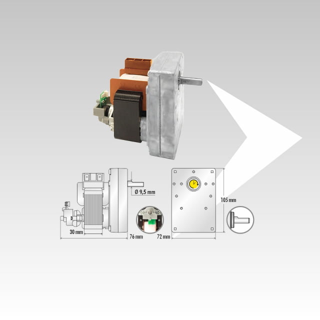 Motoriduttore Kenta 2 rpm ø 9.5 con encoder K9175157