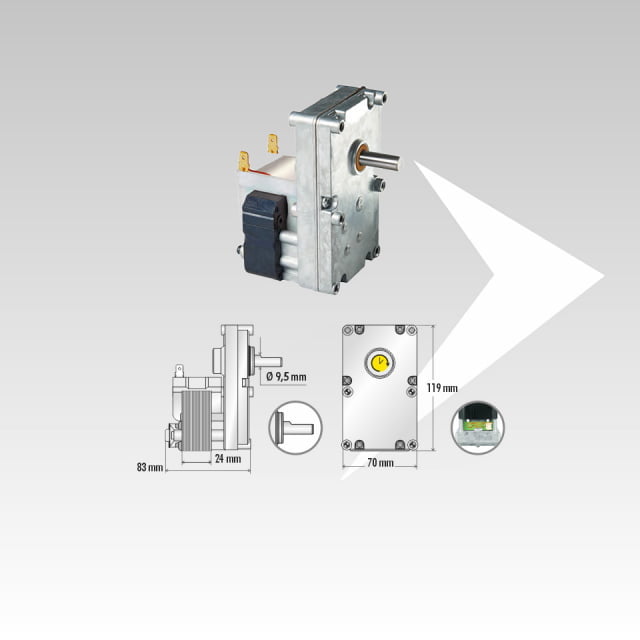 Motoriduttore Merkle&Korff 1.5 rpm con encoder