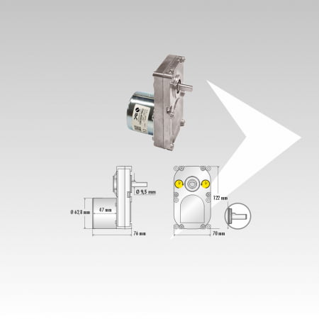 Motoriduttore 24 volt Ipc 1.75 rpm 