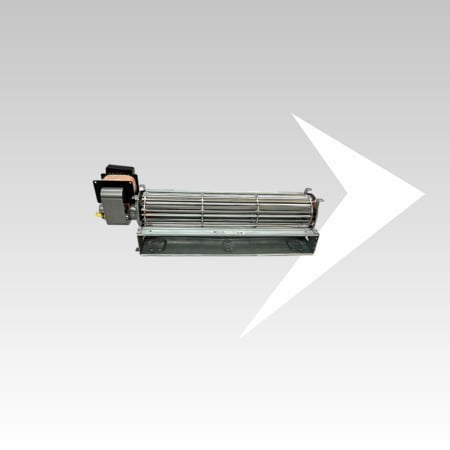 Ventilatore tangenziale Fergas DOPPIA VELOCITA Codice 116914 – Lunghezza ventola 270 mm – Lunghezza totale 351 mm