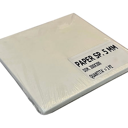 Carta Superwool Plus Paper - Spessore da 5 mm da mm 300 x 300 Blisterata in conf. da 3 (1 confezione da 3 pz.) CSPPB02